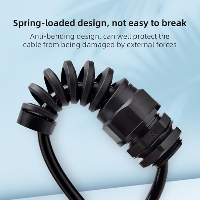 Strain Relief Cord Connector, CGELE 2 Pack NPT 3/8" Waterproof Cable Gland Cord - Image 4