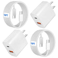 Dual Port USB A/C Charger for iPhone 16 Pro 10FT Woven USB C Fast Cable by WILLTOP