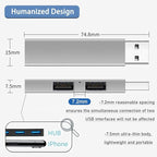 USB 3.0 Hub, VIENON Aluminium 3-Port USB Hub USB Splitter USB Expander - Image 7