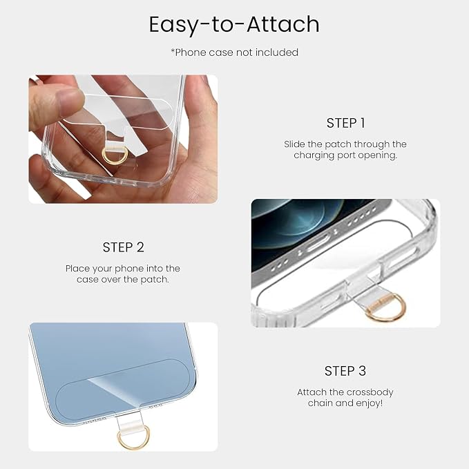 Clip and Go Strap for Phone Gold Metal Chain - Image 9