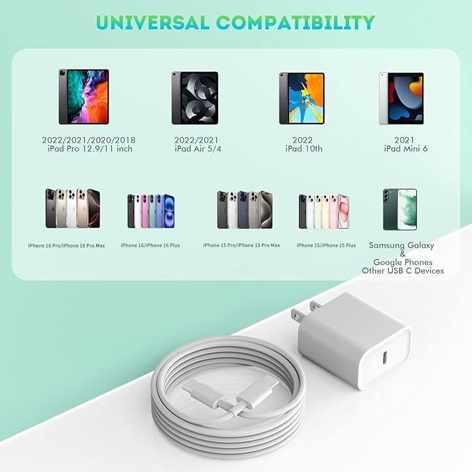 6FT iPhone 16 15 Charger Fast Charging - Image 2