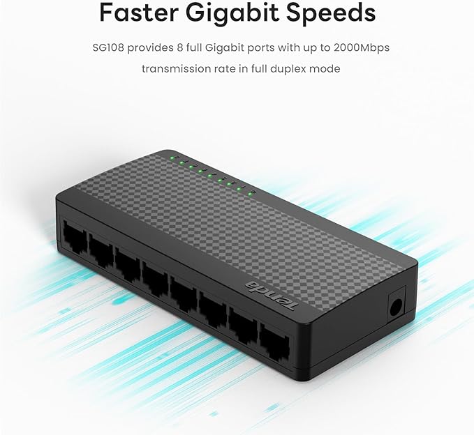 Tenda SG108, 8 Port Gigabit Switch, Unmanaged Home Ethernet Switch, Office - Image 4