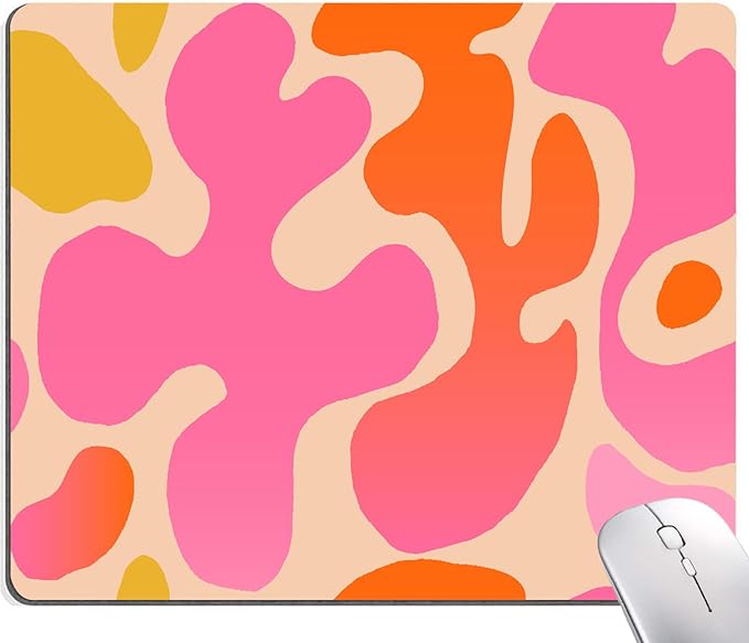 Mouse Pad, Modern Abstract Mousepad, Cute Pink Mouse Mat Waterproof Non-Slip by SANWUMIAN