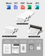 Portable Printers Wireless for Travel, Support 8.5" X 11" US Letter & A4 - Image 3