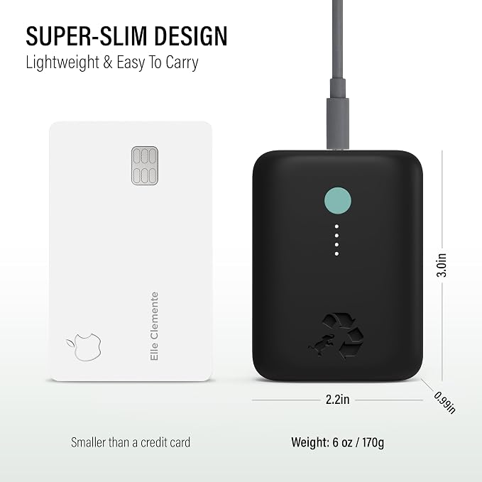 Nimble Champ Lite Portable Charger, 5200mAh Fast Charging Power Bank 15W USB C - Image 5