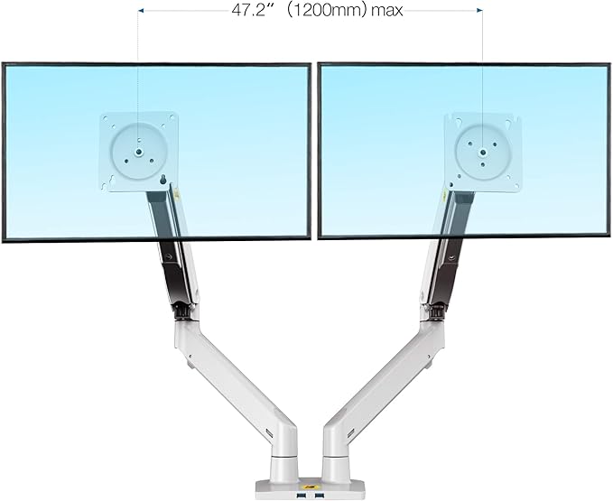 NB North Bayou Dual Monitor Desk Mount Stand Full Motion Swivel Computer - Image 8