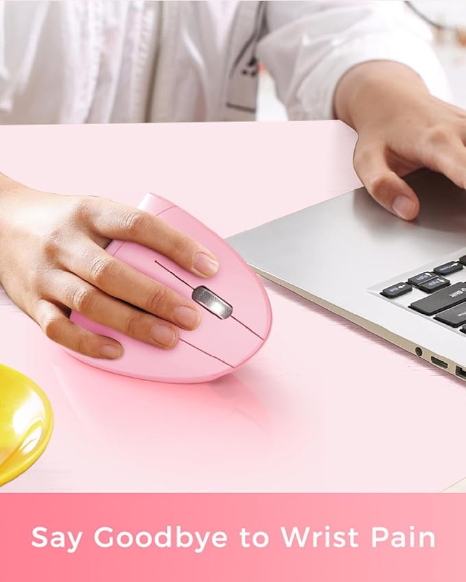 Lekvey Ergonomic Mouse, Vertical Wireless Mouse, Rechargeable 2.4 GHz USB - Image 9