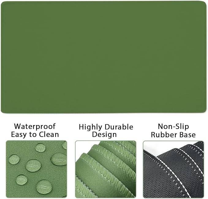 Large Keyboard Mouse Pad Set, Extended Mouse Pad+Keyboard Wrist Rest Support - Image 3