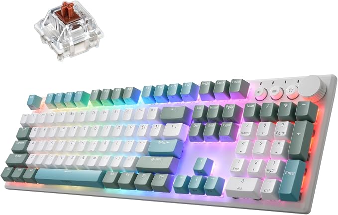 iRocks K74R Wireless RGB Illuminated Mechanical Gaming Keyboard, Hot-Swappable by i-rocks