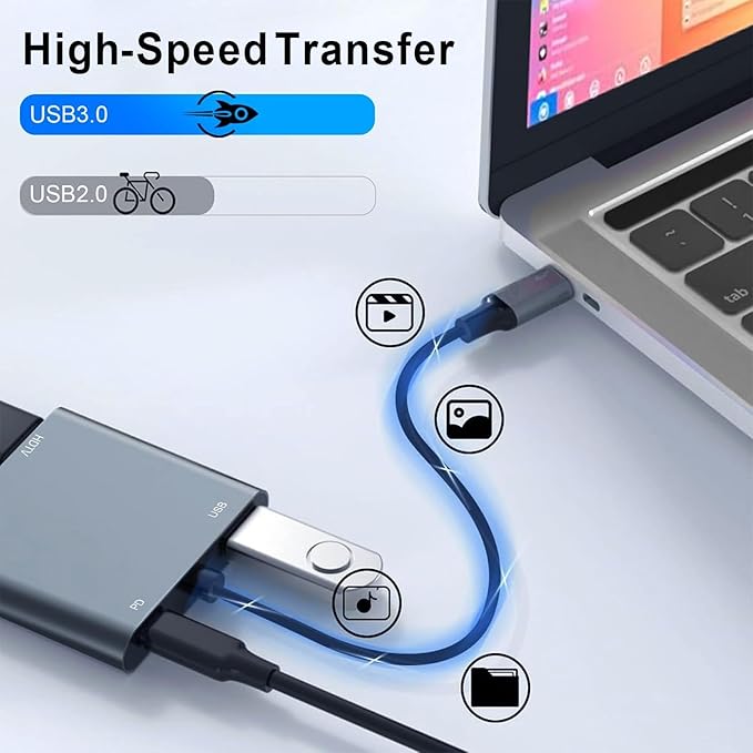 USB C to Dual HDMI Adapter, 4K@60Hz HDMI Splitter - Image 8