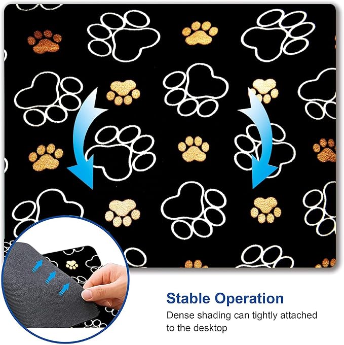 Hokafenle Mouse Pad, Cute Dog Paw Mouse Pad Design, Mouse Mat Square Waterproof - Image 6