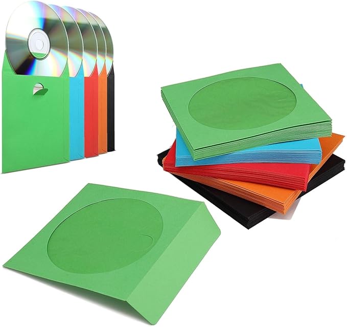 Flexzion DVD CD Sleeves 100 Pack by Flexzion