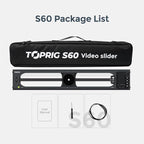 Accsoon Toprig S60 Motorized Camera Slider App Wireless Control Carbon Fiber - Image 6