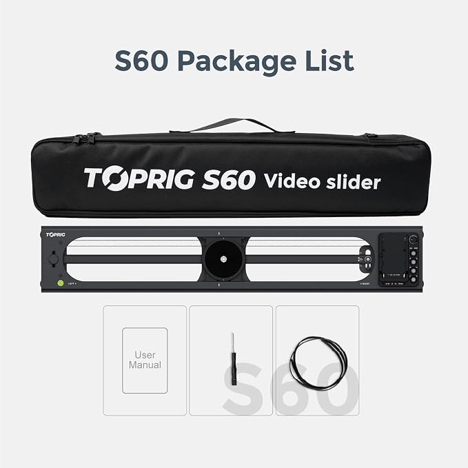 Accsoon Toprig S60 Motorized Camera Slider App Wireless Control Carbon Fiber - Image 6