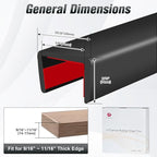 Rubber Edge Trim, Self Adhesive U Channel Edge Trim, Big Size U Shaped Trim - Image 2