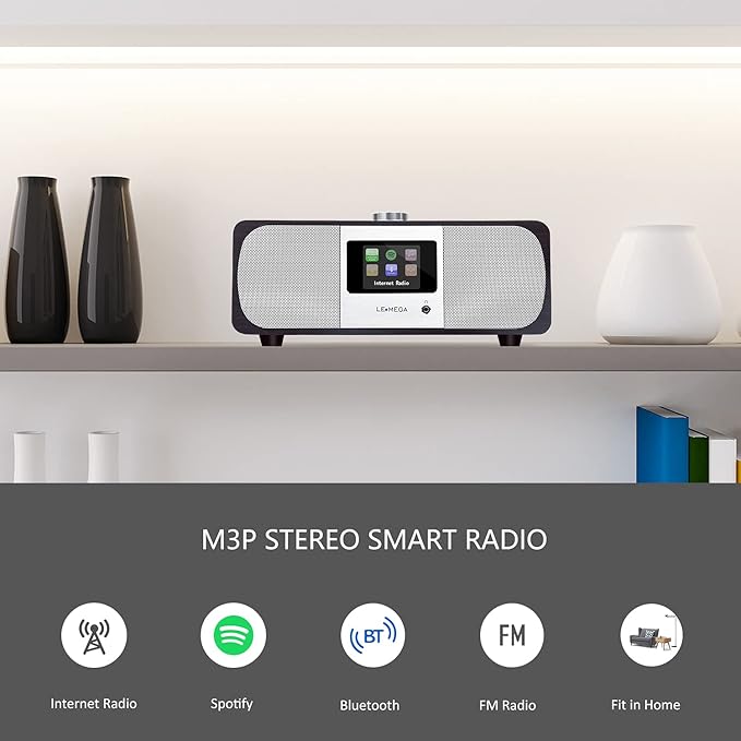 Internet Radio, FM Radio, Spotify Conect, 2.1 Music System, Lemega M3P - Image 2