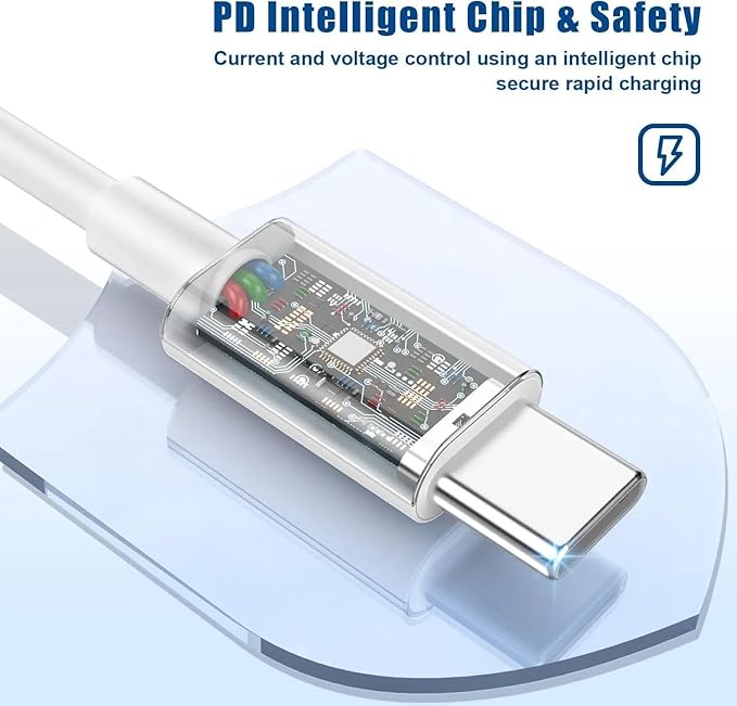 2 in 1 USB C to C Cable/Type C to Lightning Charger Cable 10ft, Long Type C to - Image 4