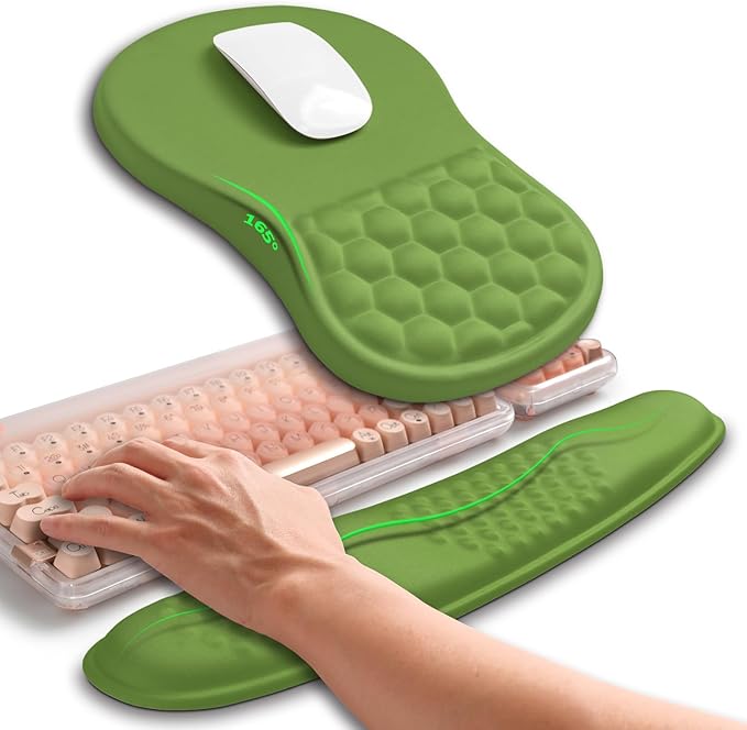 Hokafenle 2in1 Combination, Wave Keyboard Wrist Rest and Ergonomic Curvature by Hokafenle