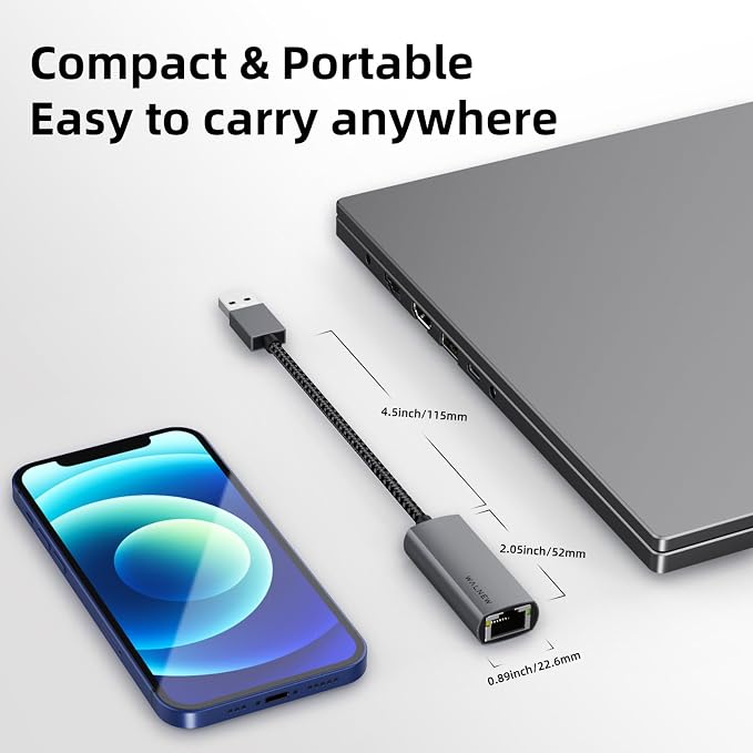 USB 3.0 Ethernet Adapter, WALNEW 1000Mbps Gigabit USB to Ethernet LAN Network - Image 5