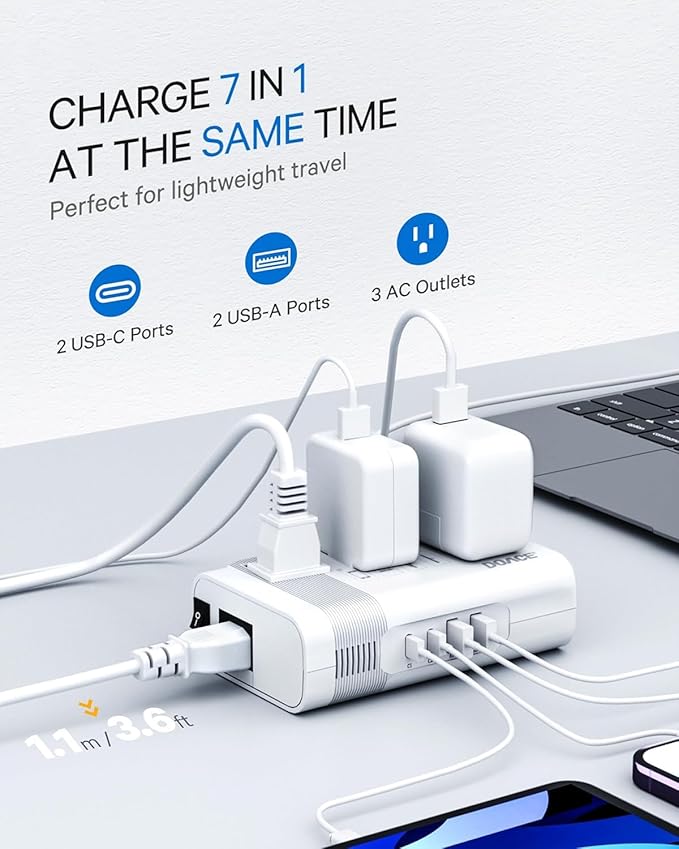 DOACE 350W Voltage Converter US to Europe - 220V to 110V Converter - Image 3