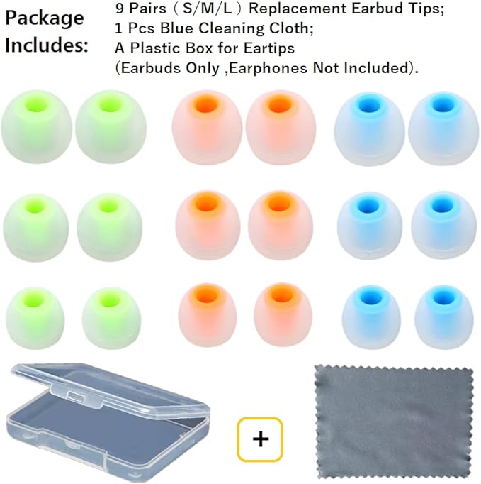 Earbud Tips Earbud Replacement Pieces Silicone Soft and Comfortable Compatible - Image 2