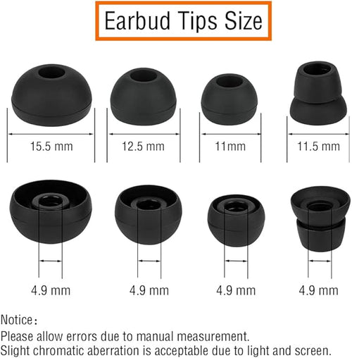4 Pairs Silicone Earbud Tips Replacement Eartips Earbuds Cap Eartips Tips - Image 2