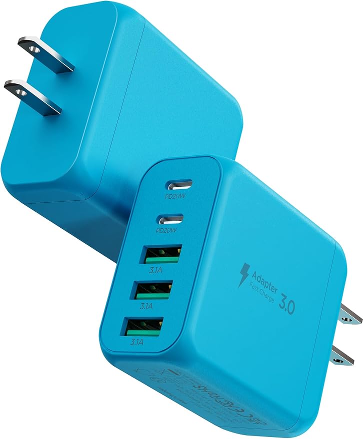 USB C Charger Block, Type C Charger Fast Charging, 50W 5-Port USB Wall Charger by EIZLXQ