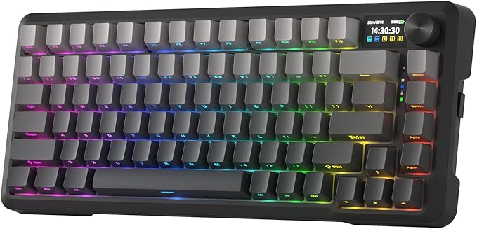 Redragon K724 PRO Wireless Gasket Gaming Keyboard w/Hype 1.14’’ TFT Screen & by REDRAGON