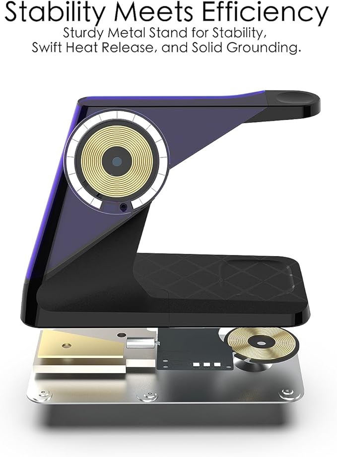 3 in 1 Charging Station for Apple Devices, Mag-Safe Charger Stand, Wireless - Image 5