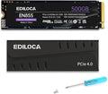 500GB PS5 SSD with Heatsink PCIe Gen4 NVMe M.2 Gaming SSD, 7400MB/s Read by EDILOCA