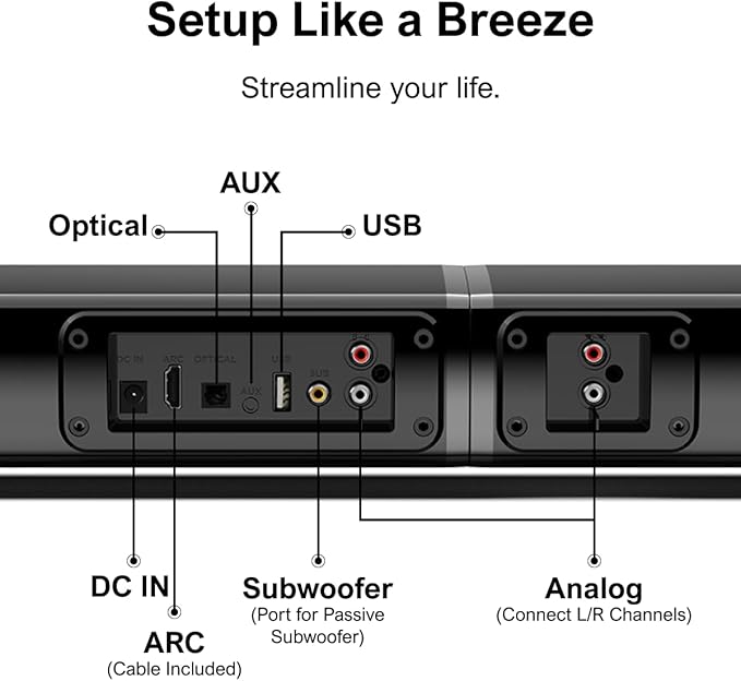 ULTIMEA 4.1ch Sound Bar for Smart TV - Image 8