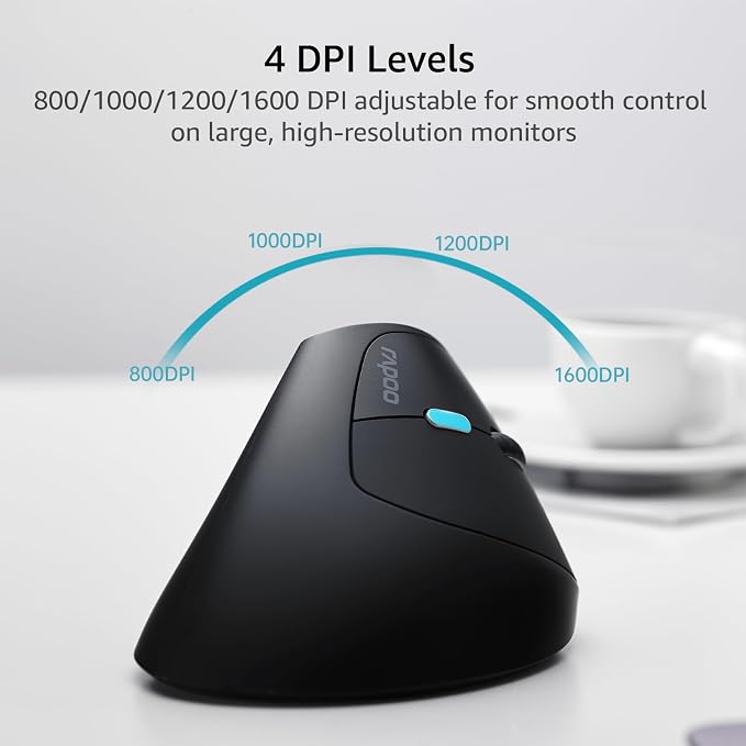 Rapoo EV250 Silent Vertical Ergonomic Mouse, 2.4G Wireless Optical Mouse - Image 7