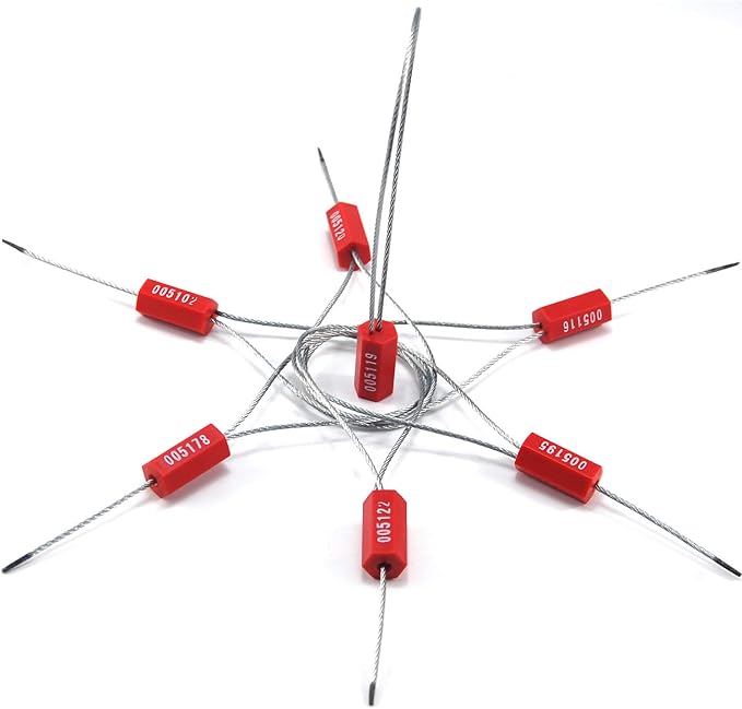 1000 Red Steel Cable Seals Metal Security Seals Tamper Resistant Seals Numbered - Image 6