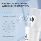 MAONO USB Microphone, 192kHz/24bit Plug & Play PC Computer Podcast Condenser - Image 3