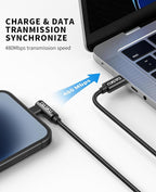 USB C to Lightning Cable iPhone Charger Fast Charging 2Pack 10FT Long Nylon 90 - Image 3