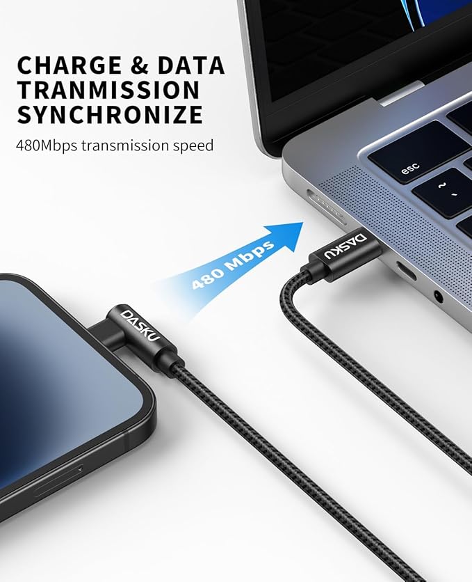 USB C to Lightning Cable iPhone Charger Fast Charging 2Pack 10FT Long Nylon 90 - Image 3