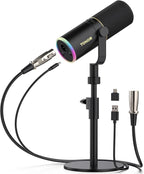 TONOR XLR/USB Gaming Mic, Dynamic Microphone by TONOR