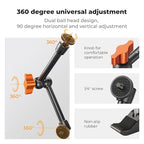 K&F CONCEPT 9.8" Magic Arm Clamp Kit - Image 3
