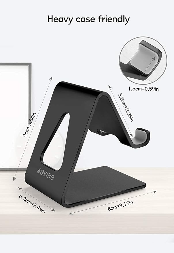 Cell Phone Stand for Desk, Desktop Phone Holder, Aluminum Mobile Phone Stand - Image 7