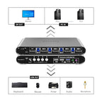 4 Computers 1 DP Monitor Automatic KVM Switch 4K@144Hz 8K30Hz - Image 3