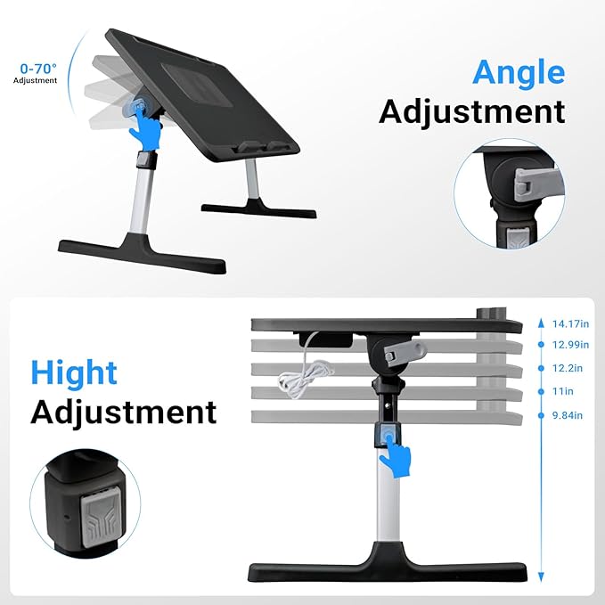 Laptop Lap Desk with Cooling Fan - Image 2