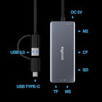 USB C USB3.0 SD Card Reader, 5in1 Multi Card Reader - Image 2