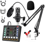 Podcast Equipment Bundle, BM-800 Podcast Microphone Bundle-Voice Changer by SKTEET