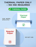 PRT Portable Printer Wireless for Travel, Inkless Bluetooth Compact Mobile - Image 5