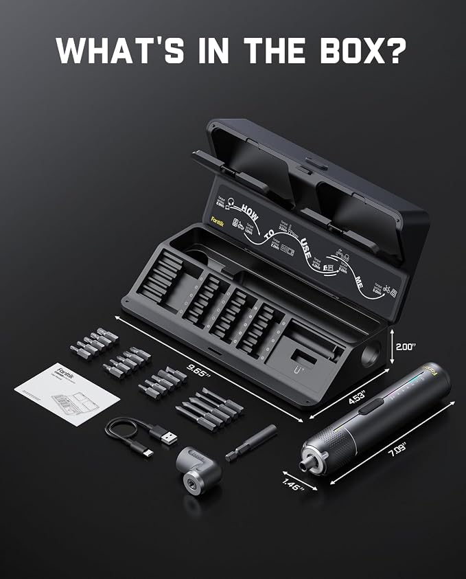 Fanttik S2 Pro Electric Screwdriver, Cordless Screwdriver Set, 7 Torque Settings - Image 9