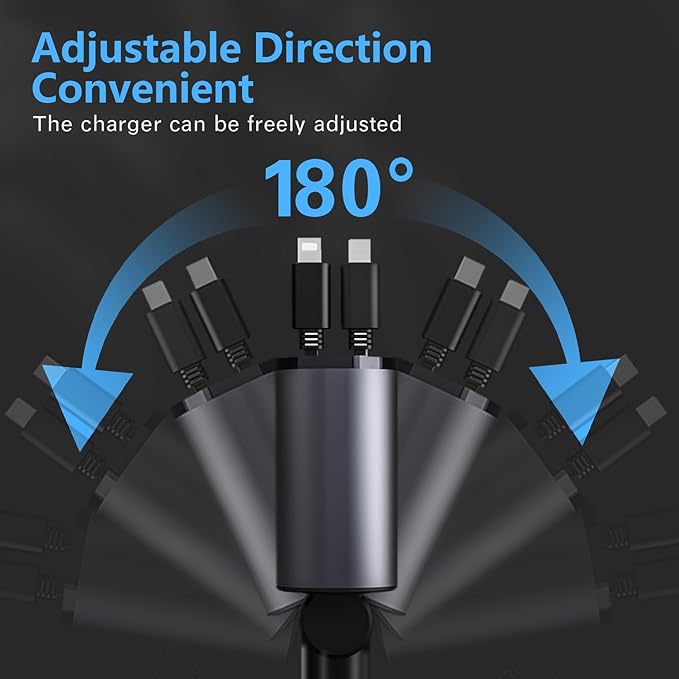 Retractable Car Charger, 66W 4 in 1 Super Fast Charging Car Phone Charger - Image 6