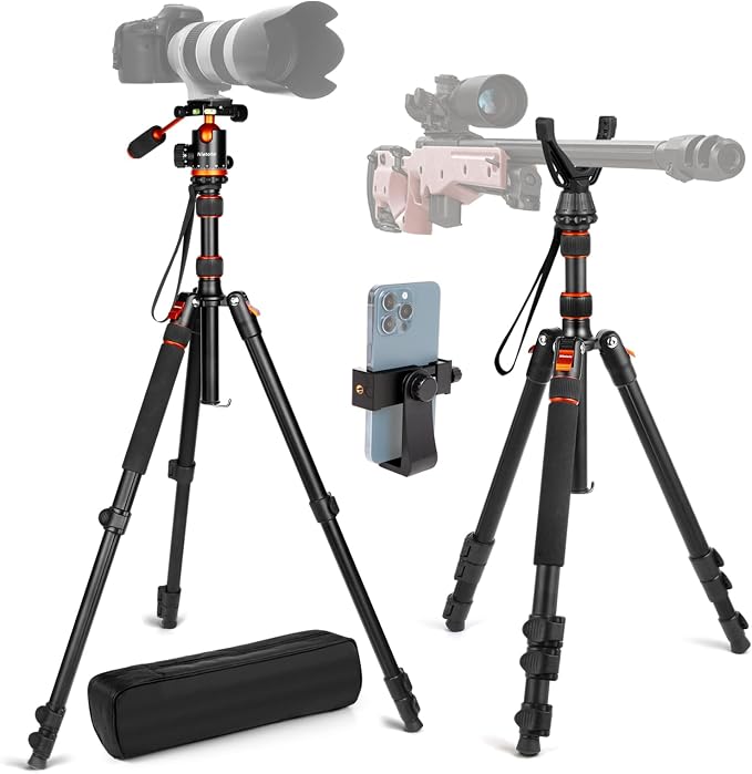 68" Tripod for Camera & Shooting Tripods, 2 in1 Camera Tripods & Monopods - Image 2