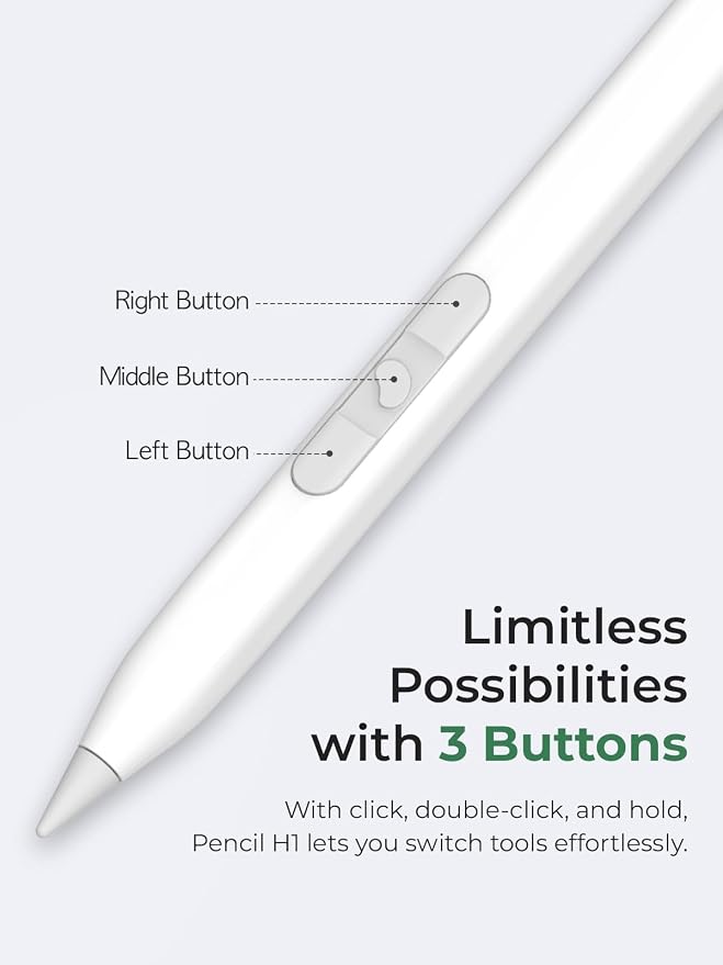 REDBEAN iPad Stylus Pen H1, 9 Shortcut Functions - Image 2