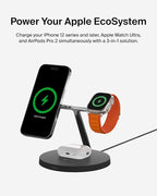 Belkin MagSafe Charger, 3-in-1 Wireless Charging Stand, 2ND GEN, 33% Faster - Image 5