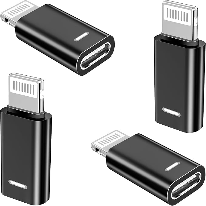 USB C to Lightning Adapter, Stuffcool 4Pack Lightning Male to USB C Female by Stuffcool